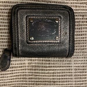 Vintage Burberry Metallic Leather Wallet
